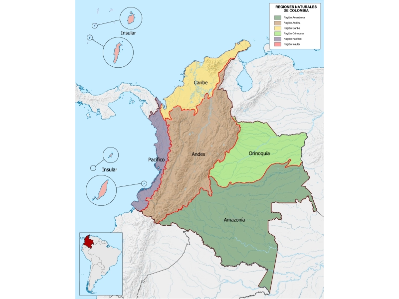 Mapa del Pacífico Colombiano