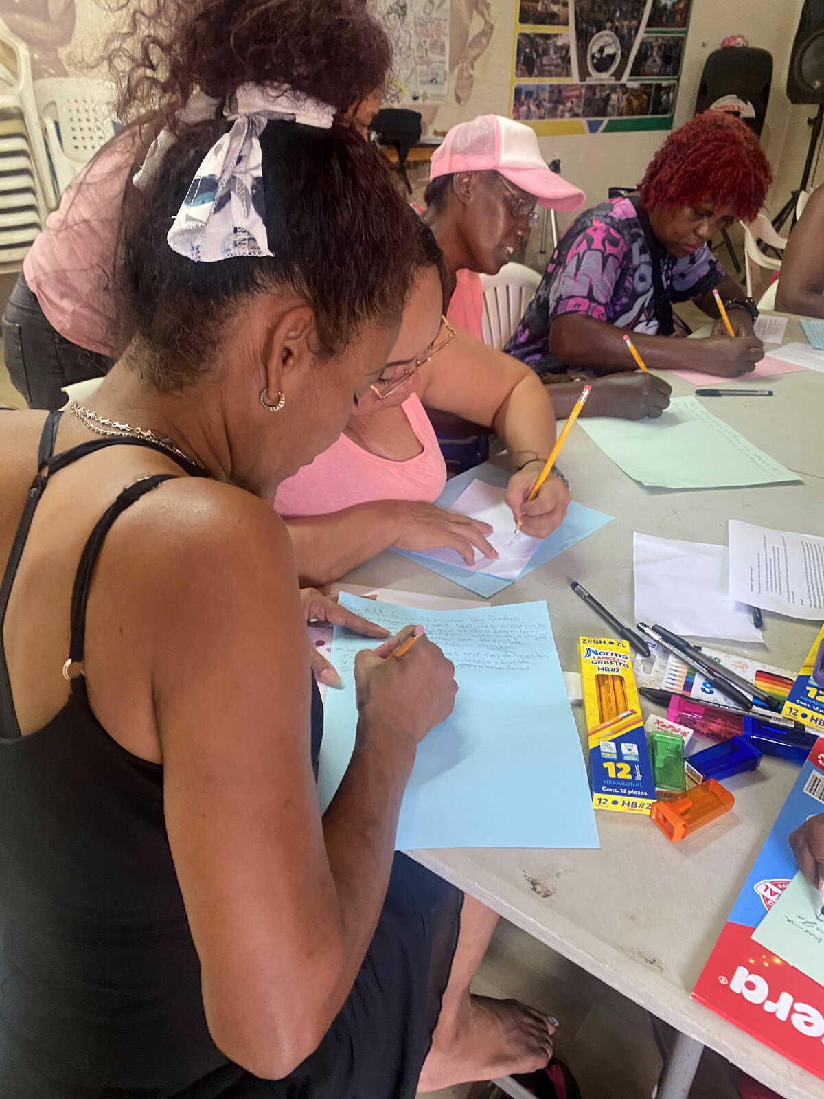 Primer plano de la escritura del guión